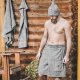 Cotton men's sauna apron ,,Grey"